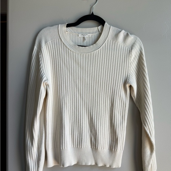 rag & bone Sweaters - Rag & Bone Cotton Ribbed Cream Cottagecore Sweater size XS